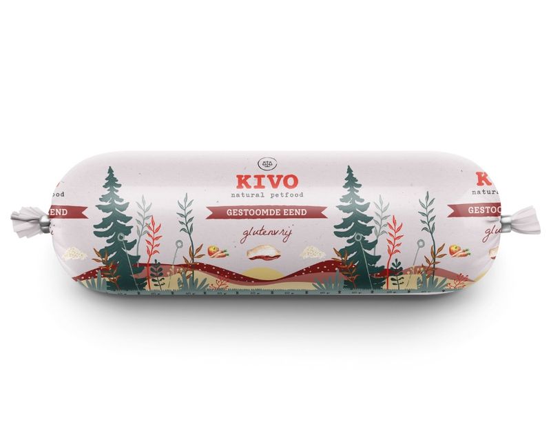 Kivo Gestoomd Worst Eend -600 gram