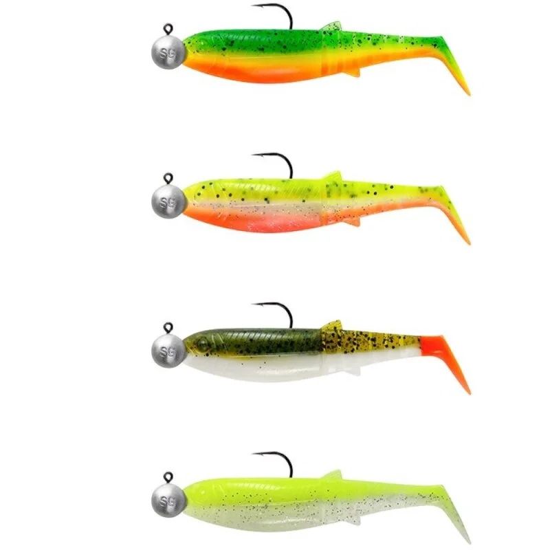 SAVAGE GEAR Cannibal Shad RTF 10cm Gr.3/0 9+10g Dark Water Mix 4+4st.