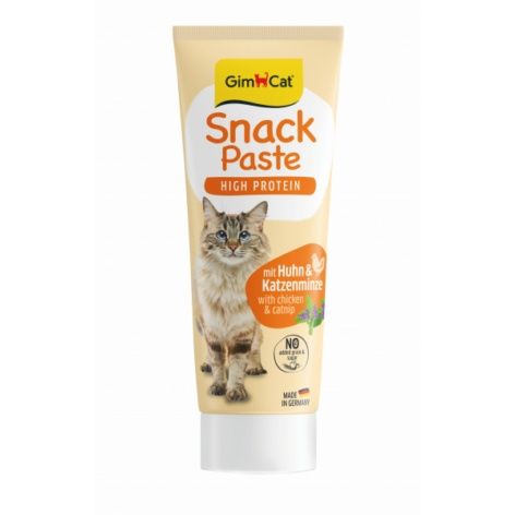 GimCat snackpasta  75gr, Smaak: kip&amp;kattenkruid