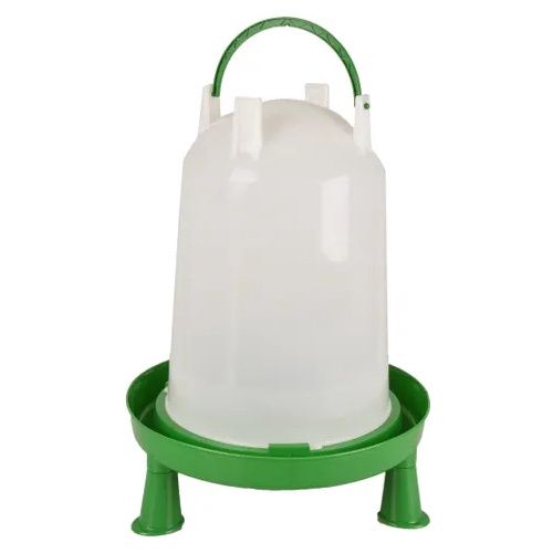 Drinkklok met pootjes Pluimvee Twist Groen &amp; Wit, Hoeveelheid: 7 Liter