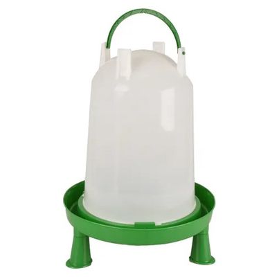 Drinkklok met pootjes Pluimvee Twist Groen & Wit