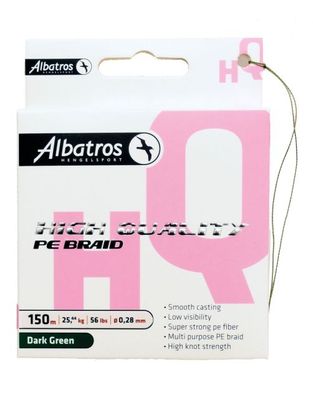 Albatros Hq Braid Dark Green 150 m - Gevlochten lijn