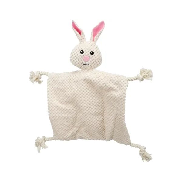 Akra Knuffeldoek &amp; Konijn met touw Wit