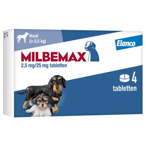 Milbemax pup &amp; hond 0,5-10kg 4 tab