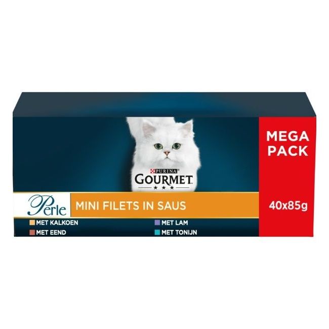 Perle Mini Filets in Saus 40x85 g Eend|Lam|Tonijn