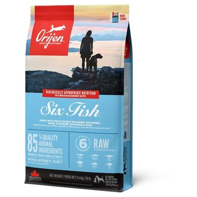 Orijen Whole Prey Six Fish Dog 11.4 kg Sardines|Makreel
