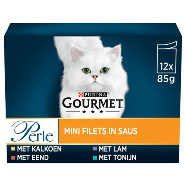 Perle Maaltijdzakjes Mini Filets 12x85 g Eend