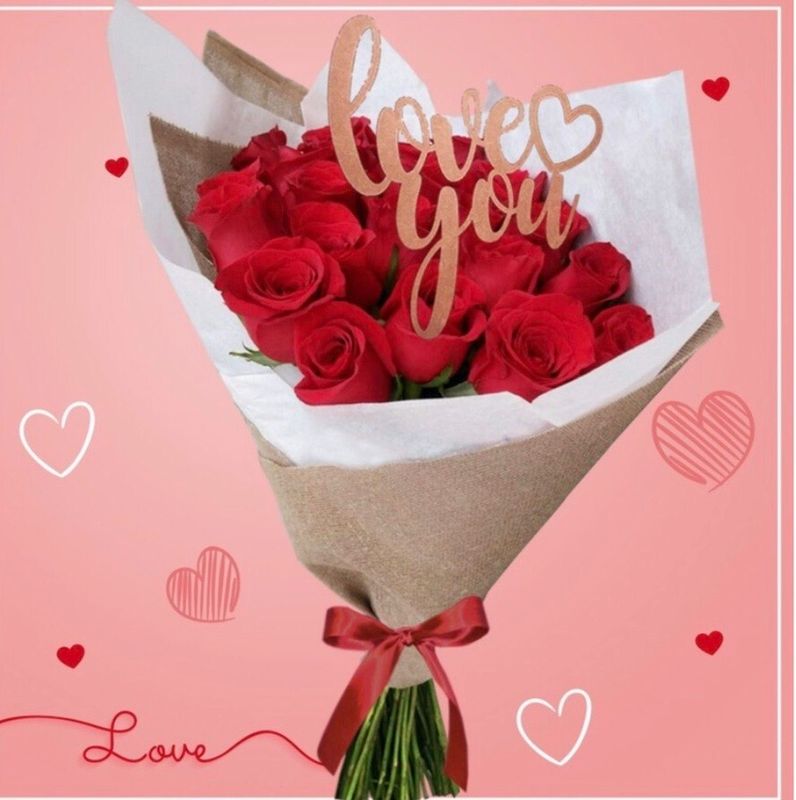 Bouquet de rosas rojas