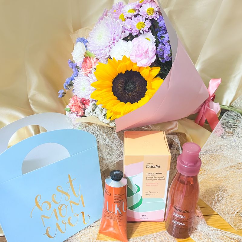 Paquete mamá bouquet + set de tocador