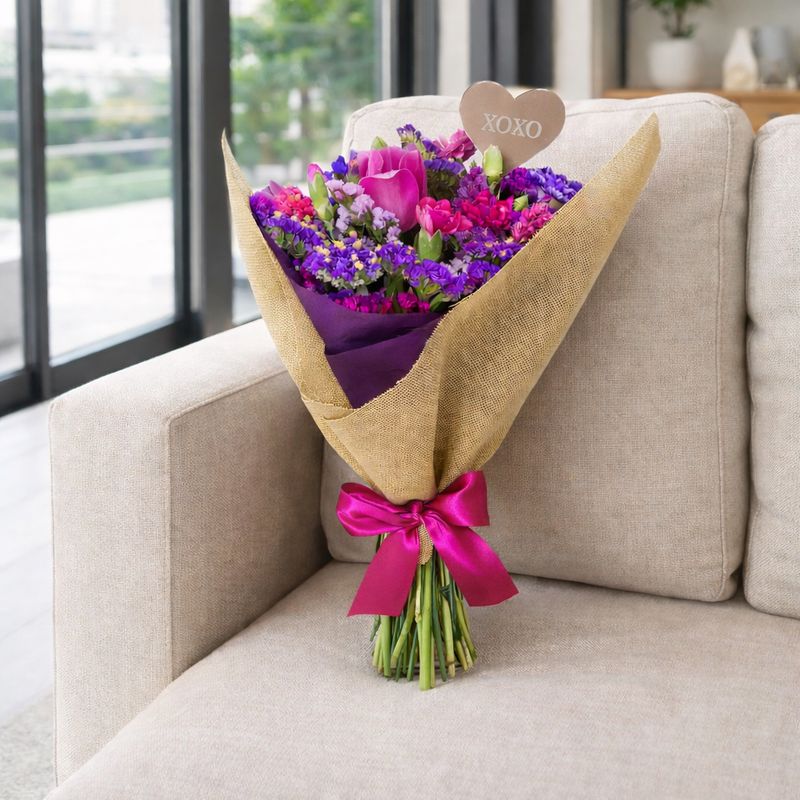 Bouquet surtido de tulipanes