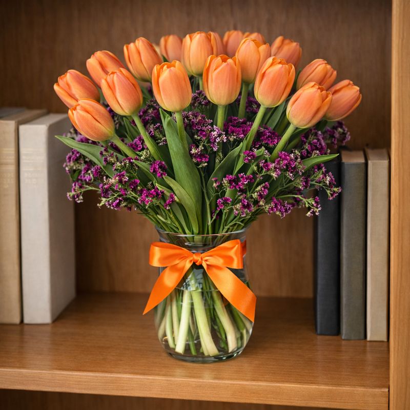 Florero de tulipanes