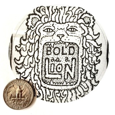 Bold as a Lion (3" sticker)