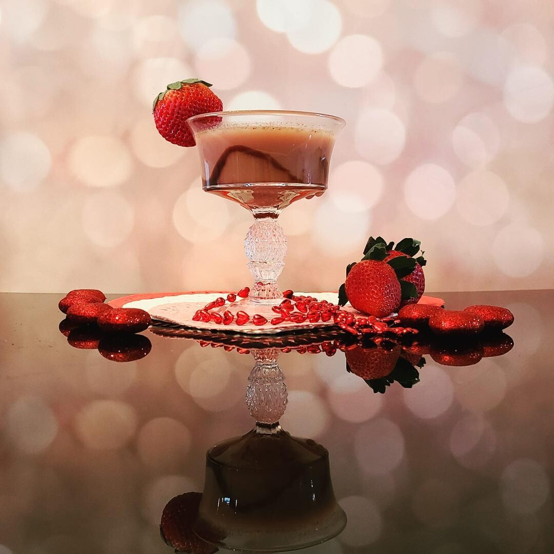 Chocolate Covered Strawberry Craft Cocktail Infusion Jar