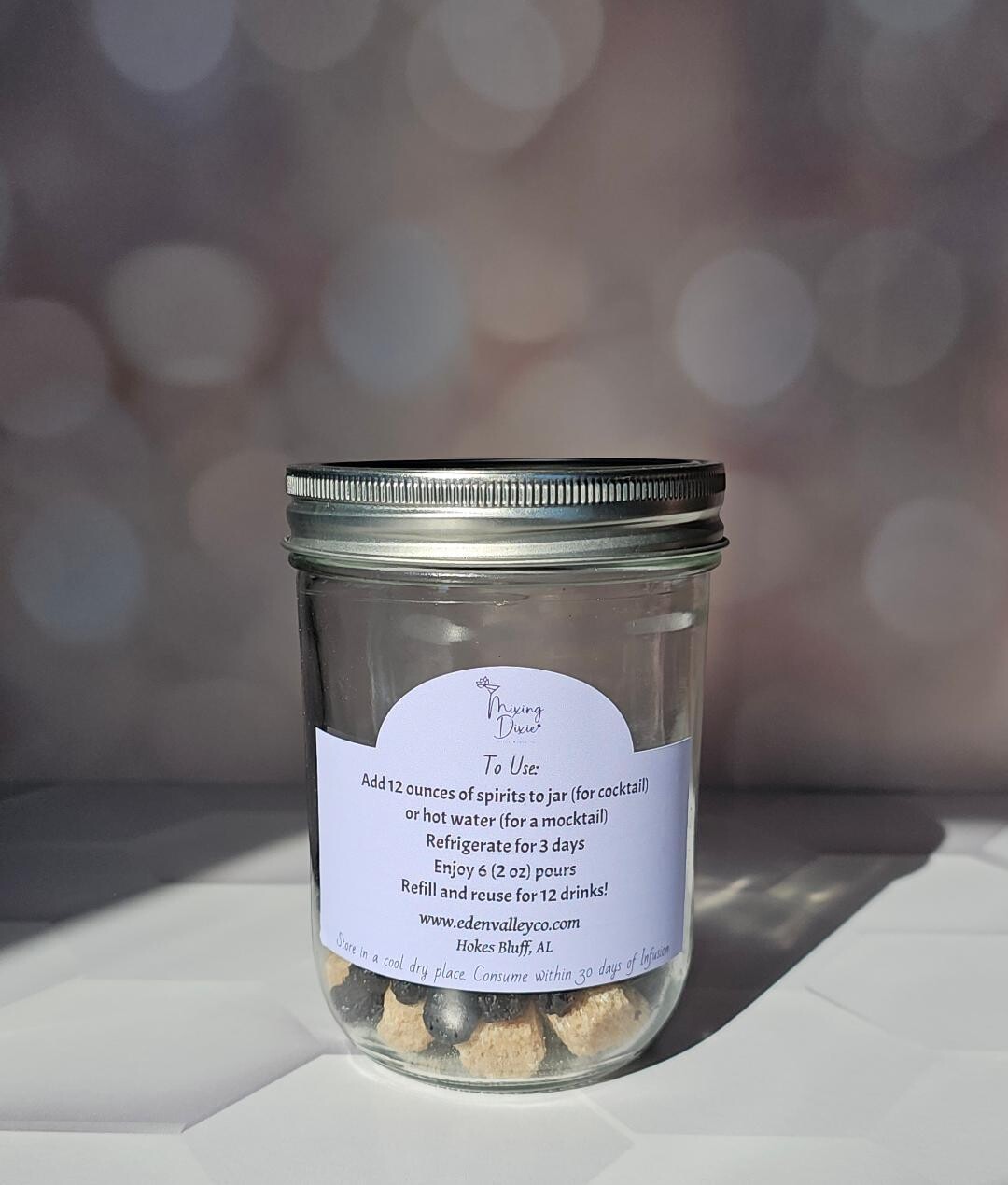 Blueberry Lavender Craft Cocktail Infusion Jar