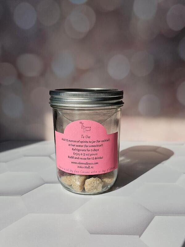 Raspberry Rose Craft Cocktail Infusion Jar