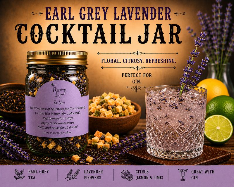Earl Grey Lavender Craft Cocktail Infusion Jar
