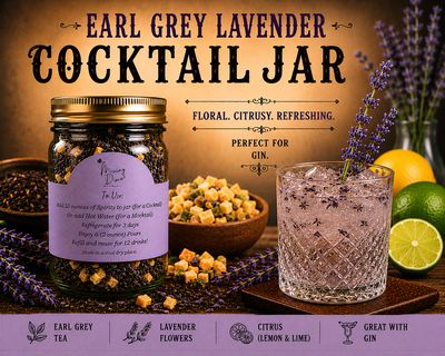 Earl Grey Lavender Craft Cocktail Infusion Jar