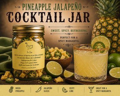 Pineapple Jalapeno Craft Cocktail Infusion Jar