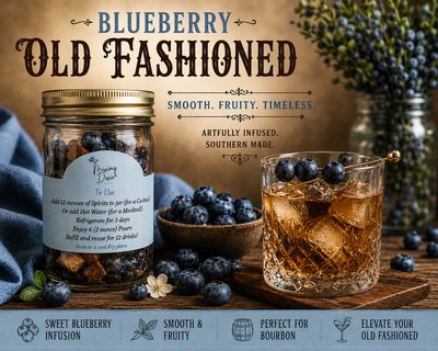 Blueberry Old Fashioned Craft Cocktail Infusion Jar