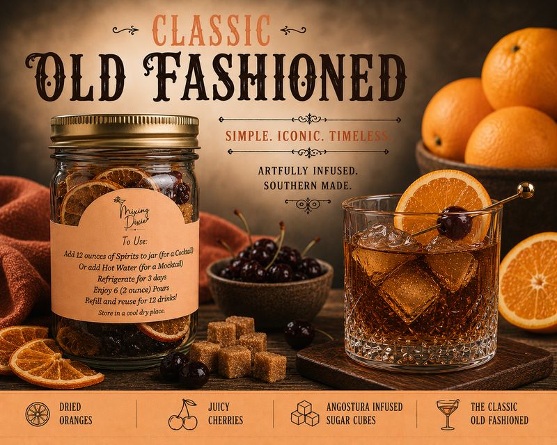 Old Fashioned Craft Cocktail Infusion Jar