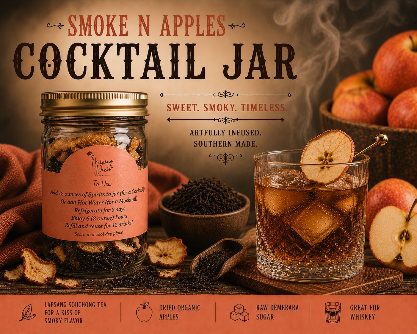 Smoke-N-Apples Craft Cocktail Infusion Jar