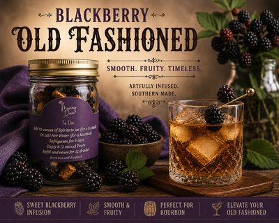 Blackberry Old Fashioned Craft Cocktail Infusion Jar