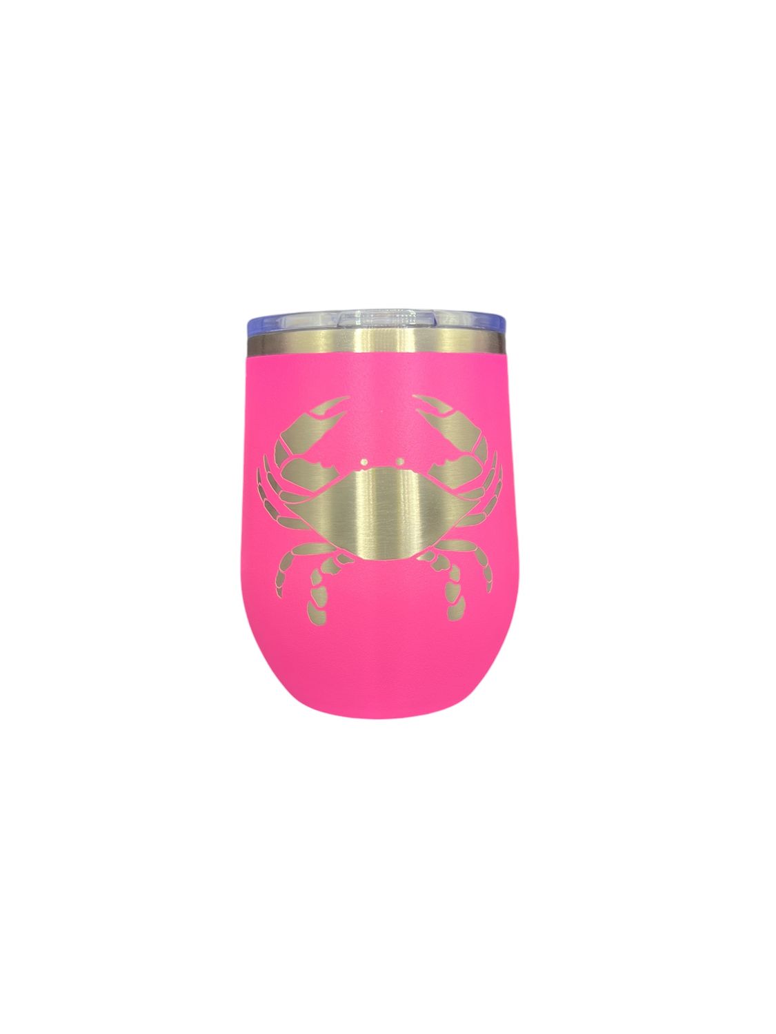 Insulated Drinkware, Color: Pink, Attribute 1: 10oz. Wine, Attribute 2: Crab