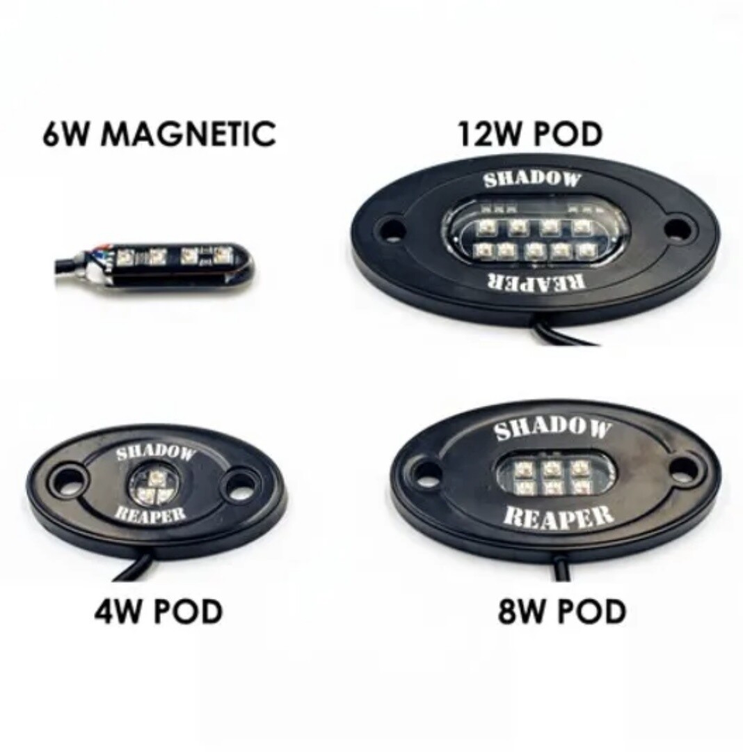 RGB+W Rock Light Kit - 12W -  4 Lights