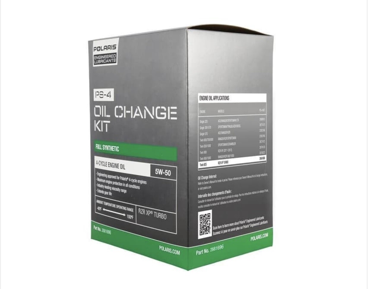 Polaris Full Synthetic Oil Change Kit  (OEM 2881696)