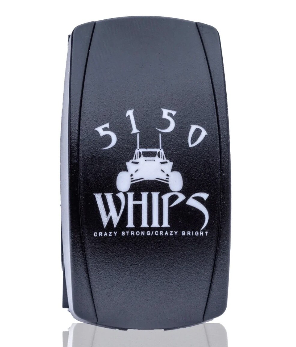 5150 Whips - Waterproof Rocker Switch, color: Red