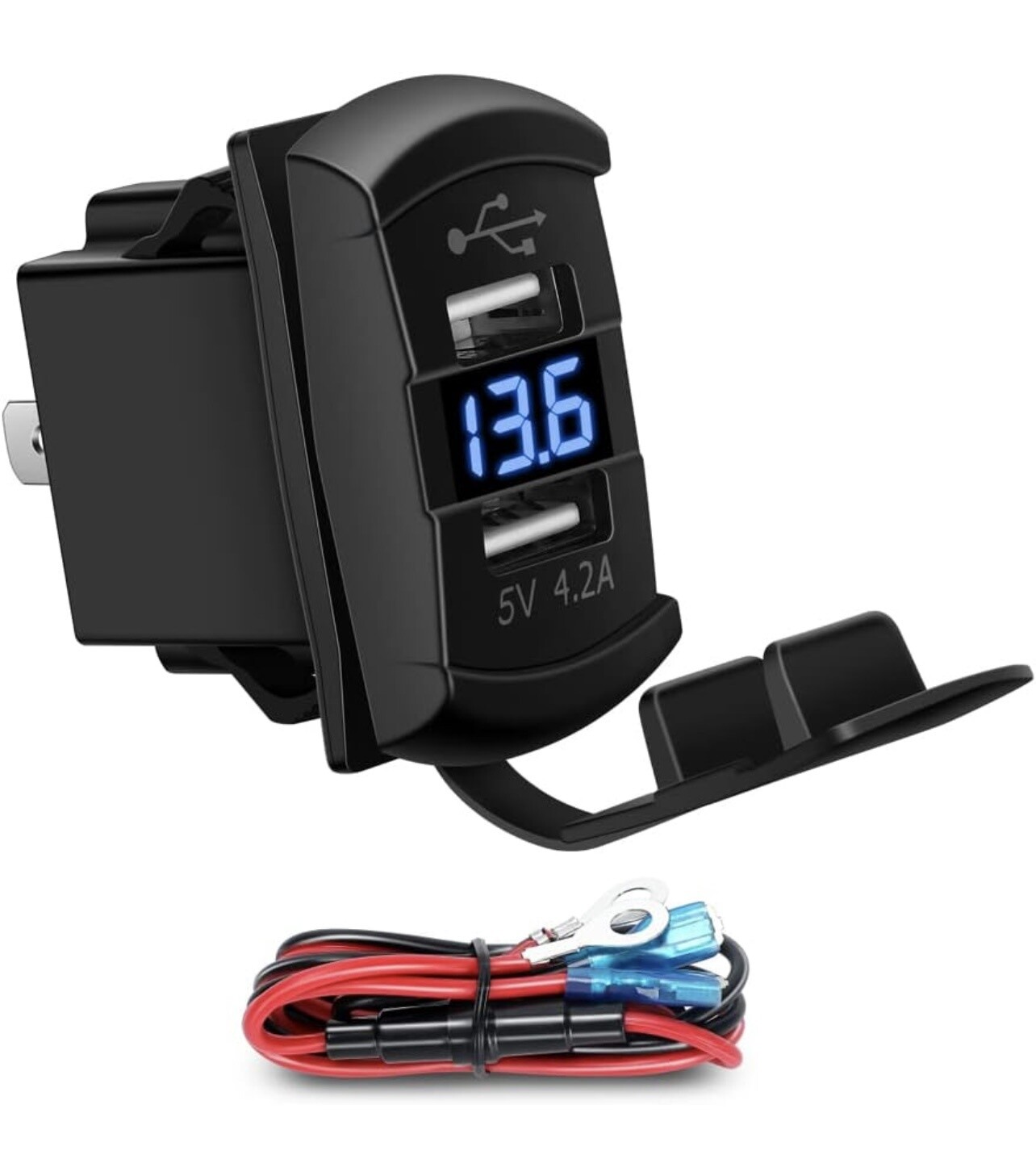 USB Rocker Switch - Dual USB Charger Socket