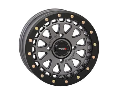 System 3 SB6 BL Wheel 15x7 5+2 (+38mm) 4/156 Matte Gunmetal Grey