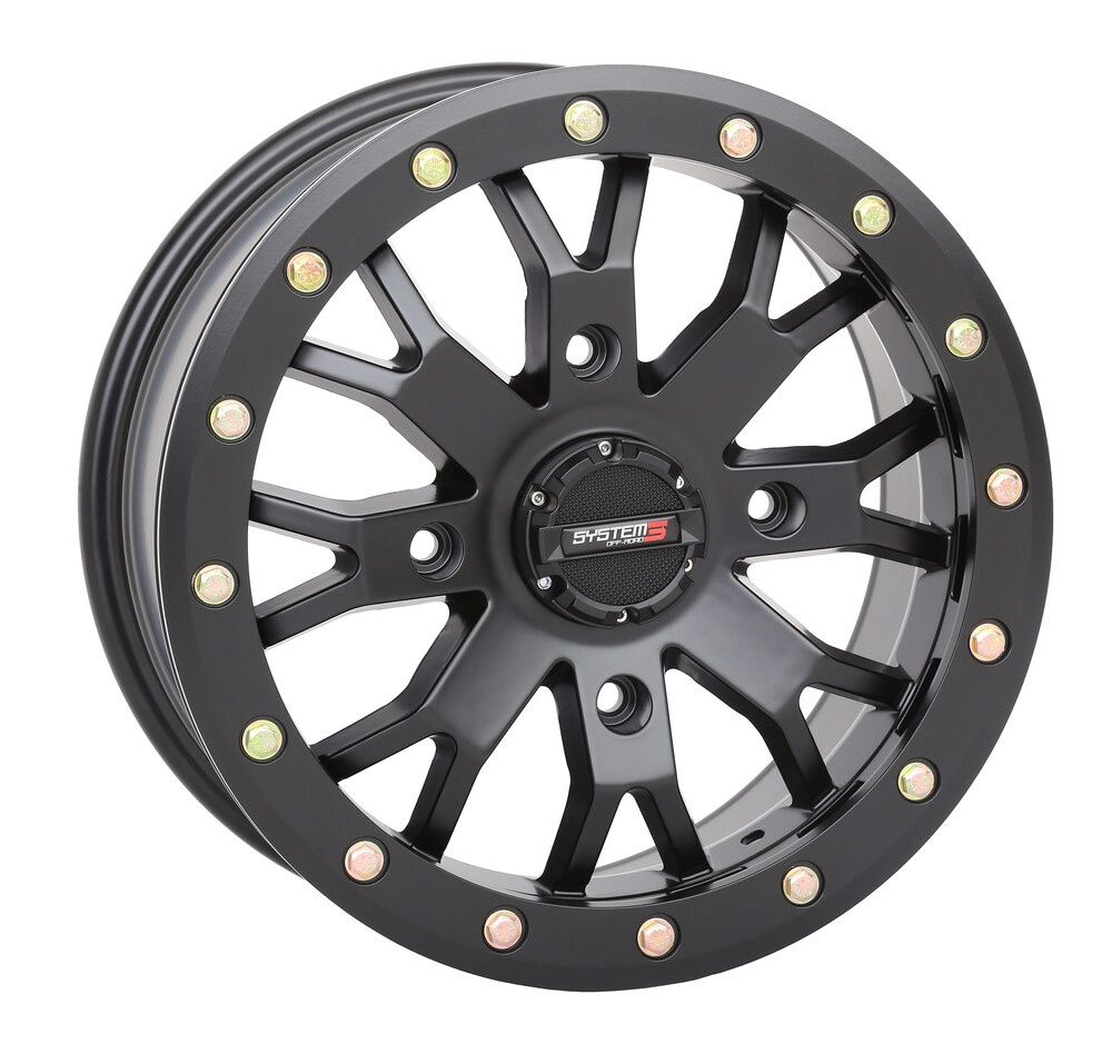 System 3 SB4 BL Wheel 15x7 4+3 (+15mm) 4/156 Matte Black