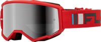 Fly Racing Zone Goggle- Red/Charcoal with Silver Mirror/Smoke Lense