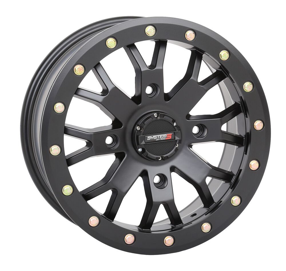 SYSTEM  3 SB4 WHEEL 15X10 4/156 MATTE BLACK