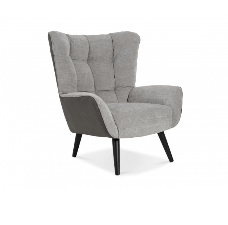 Jolyn Armchair, Mixed Leather / Fabric