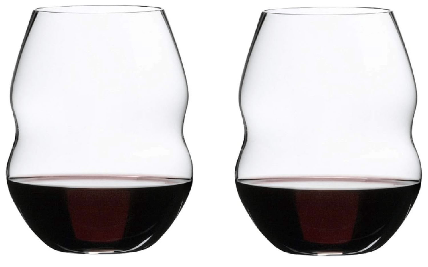Swirl Red Wine crystal glasses, set of 2