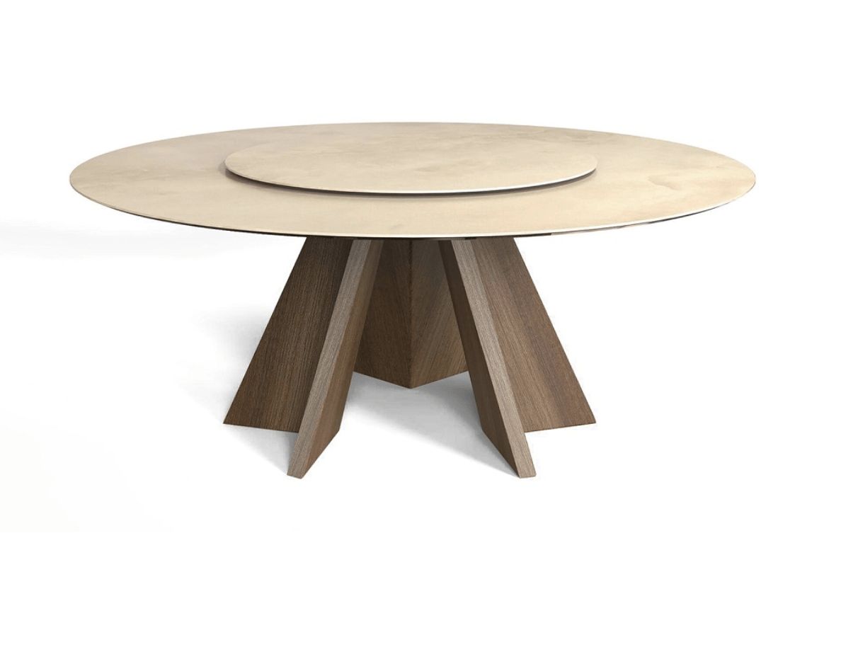 Icaro Round Dining Table- with lazy susan