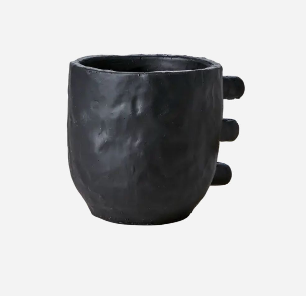Camille pot black, large