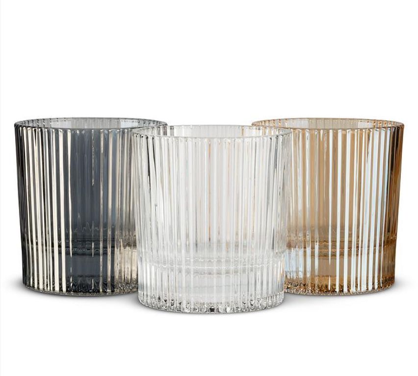 Vertical Optic tumbler glasses, set of 6