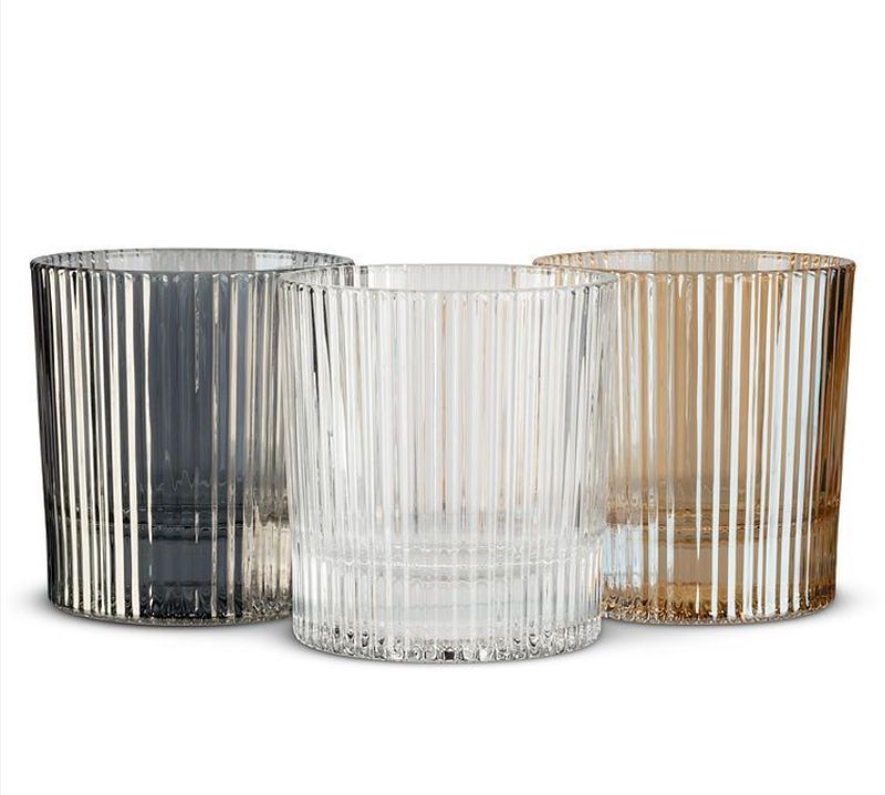 Vertical Optic tumbler glasses, set of 6