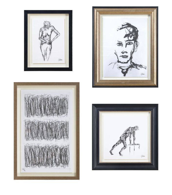 Studio Line Sketch art, set of 4