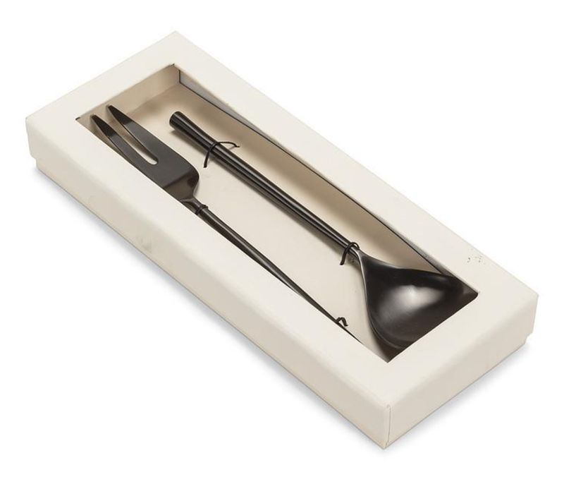 Onyx, matte salad server set