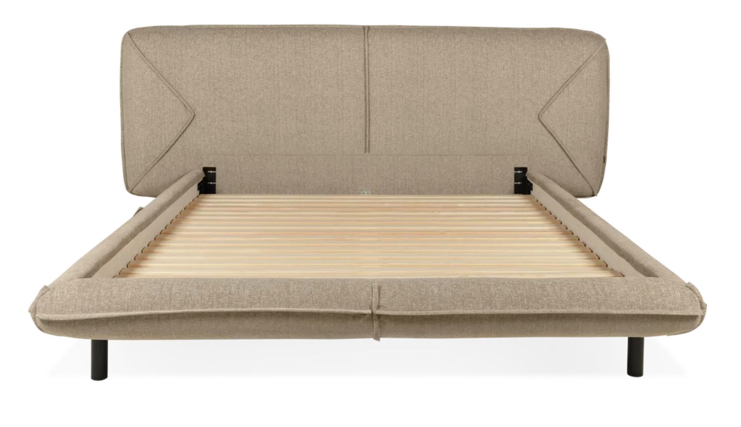 Arrondi queen bed - Benson Cream