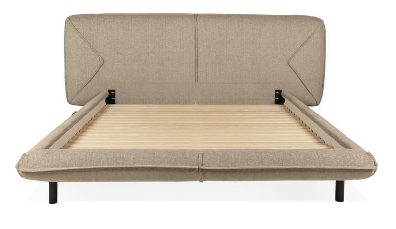 Arrondi queen bed - Benson Cream