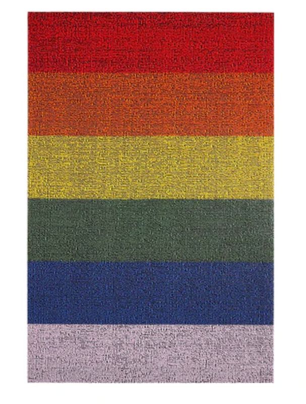 Chilewich, 24" x 36" Big stripe col. Rainbow