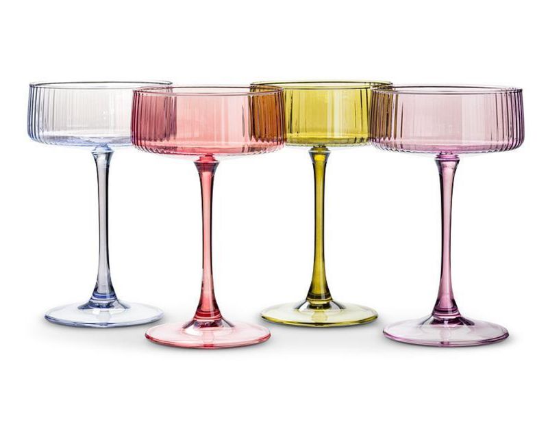 Soiree Rainbow coupe, set of 4