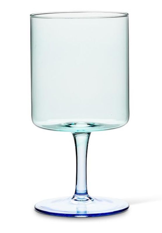 Sky blue short wine glass, set of 4