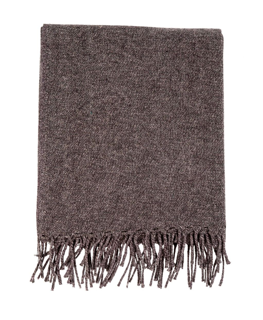 Adair wool blend throw blanket- Charcoal