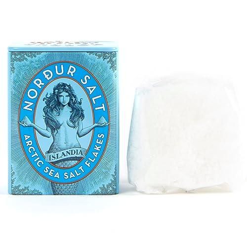 Nordur Salt Arctic Sea Salt Flakes Tin Plain 4.4 Oz